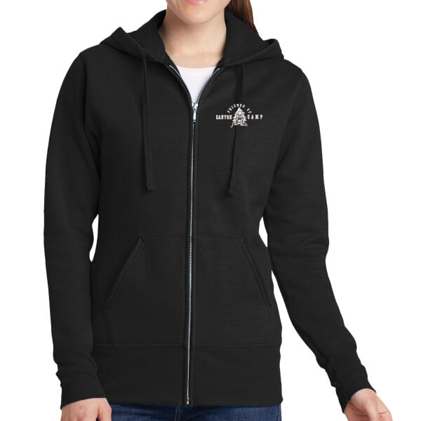 Friends of Canyon Camp Logo 2 - Women's Core Fleece Full Zip Hooded Sweatshirt Thumbnail