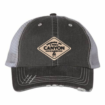 Friends of Canyon Camp Logo 1 - Mega Cap Herringbone Cotton Twill Mesh Cap Thumbnail