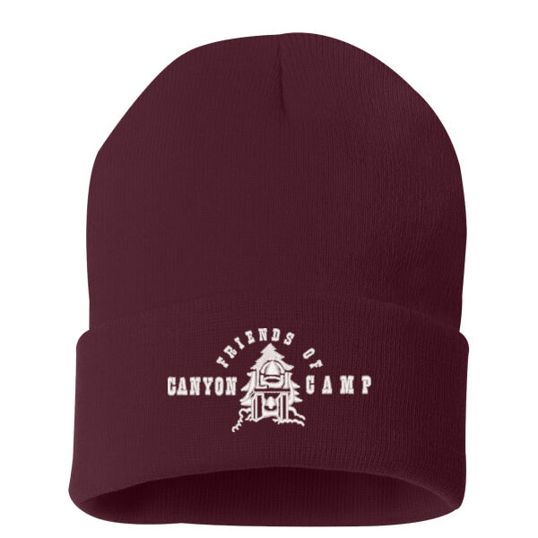 Friends of Canyon Camp Logo 2 - 12" Solid Cuffed Beanie Thumbnail
