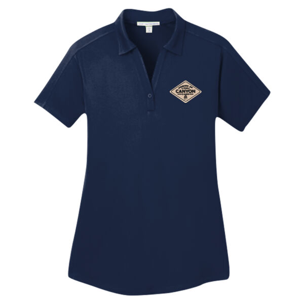 Friends of Canyon Camp Logo 1 - Women's Diamond Jacquard Polo Thumbnail