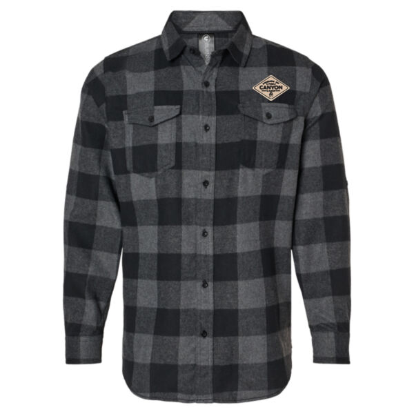 Friends of Canyon Camp Logo 1 - Men's Yarn-Dyed Flannel Shirt Thumbnail