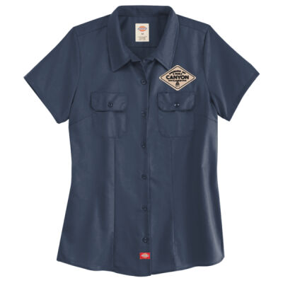 Friends of Canyon Camp Logo 1 - Women's Short Sleeve Work Shirt Thumbnail