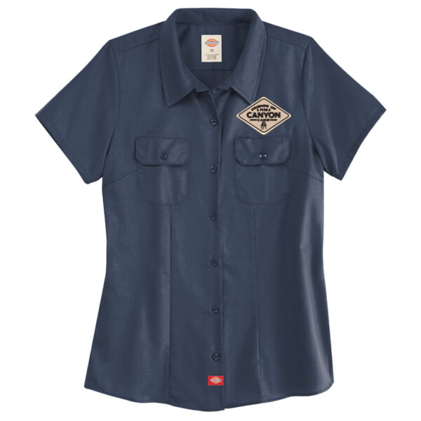 Friends of Canyon Camp Logo 1 - Women's Short Sleeve Work Shirt Thumbnail