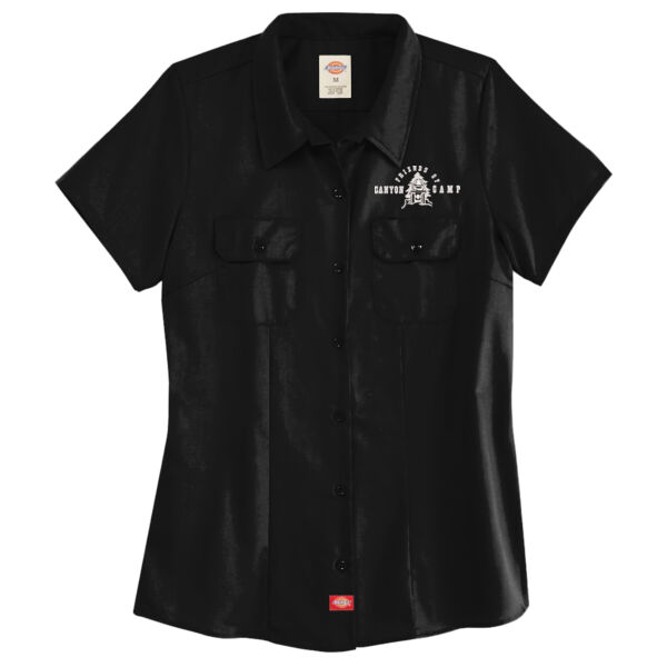 Friends of Canyon Camp Logo 2 - Women's Short Sleeve Work Shirt Thumbnail