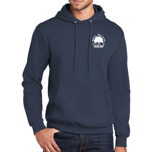 Friends of Canyon Camp Anniversary Logo - Tall Core Fleece Pullover Hooded Sweatshirt Thumbnail