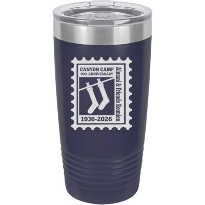Friends of Canyon Camp Anniversary Logo - Premium Polar Camel Ringneck 20 oz. Tumbler Thumbnail